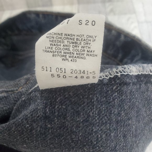 VTG. 91' Levi’s 550 Jeans Men’s 34x34 Relaxed Fit Baggy Blue Acid Wash Denim - Picture 13 of 13